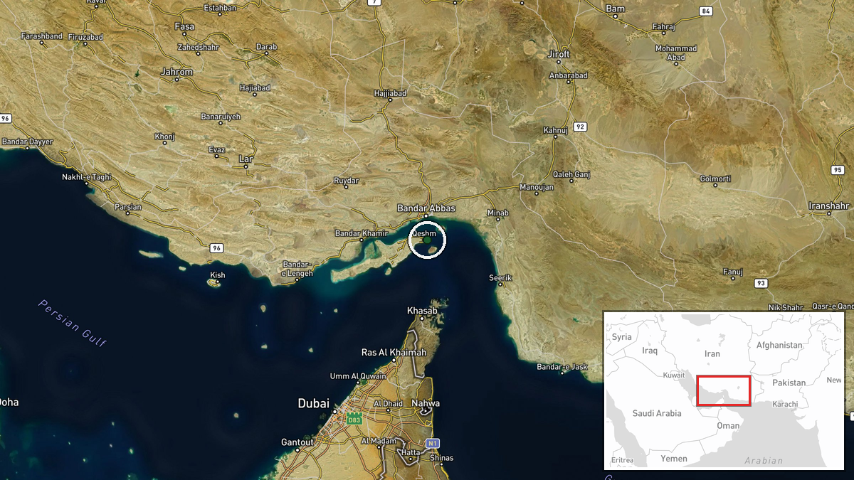 Strait of Hormuz, Iran-Oman Waters — Ballistic Missile location map