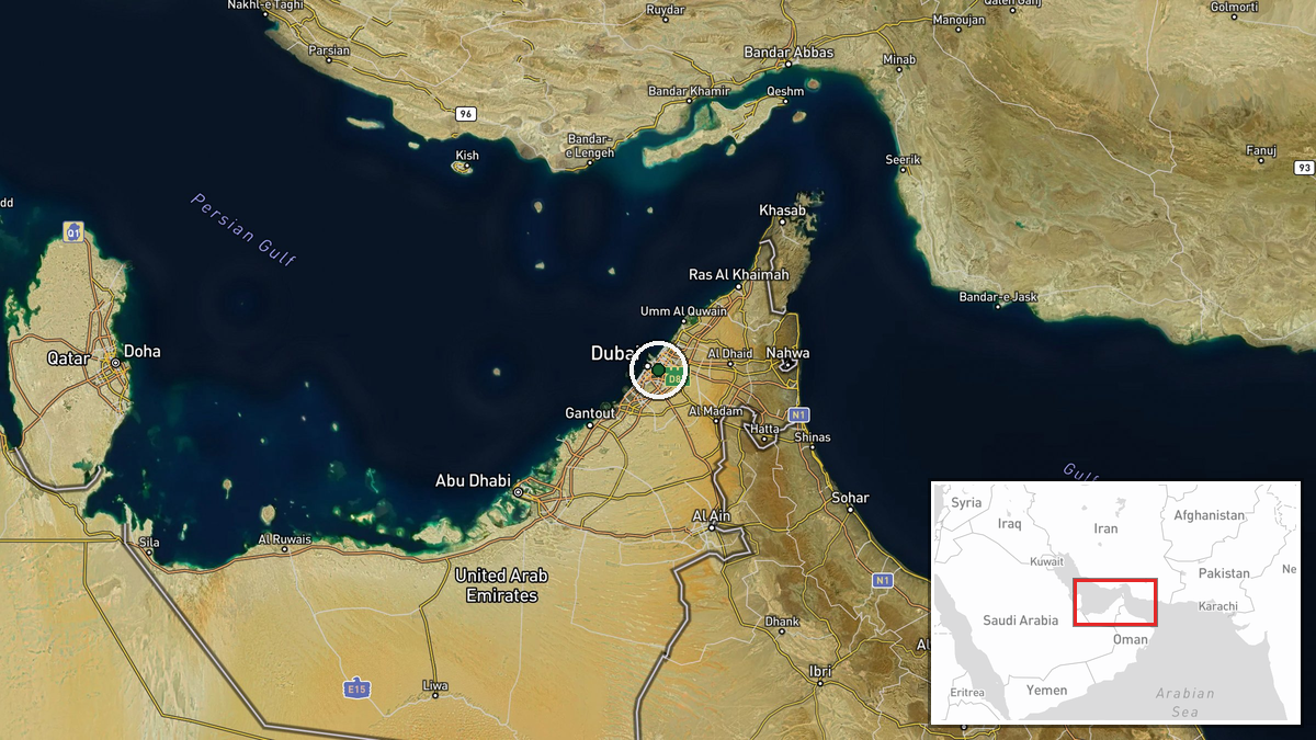 Al-Minhad Air Base, Dubai, United Arab Emirates — Ballistic Missile location map