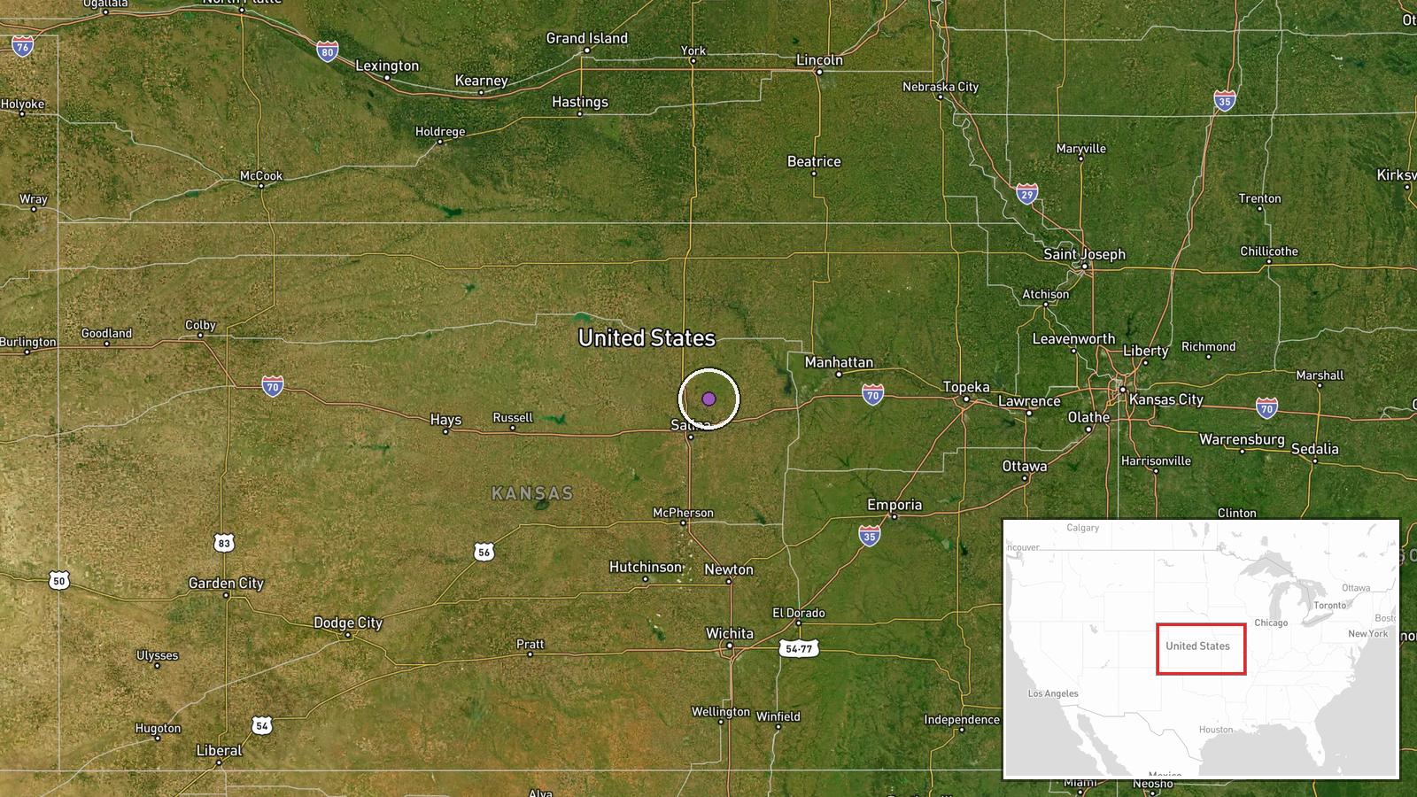 Fort Riley, Kansas, United States — Deployment location map