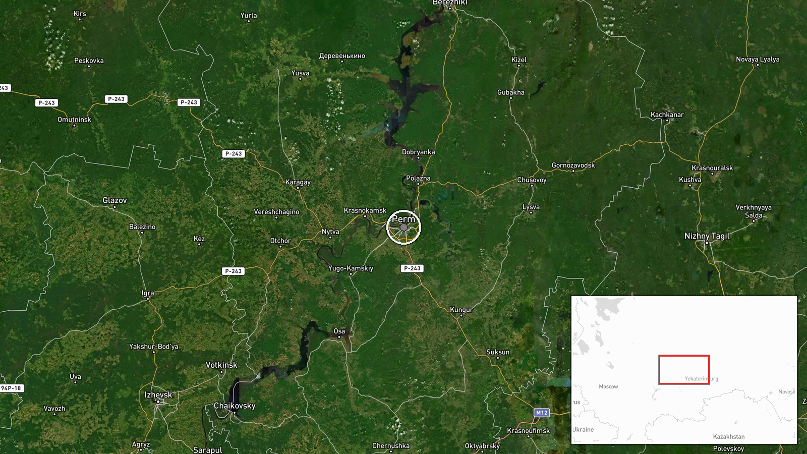 Perm, Perm Krai, Russia — Security location map