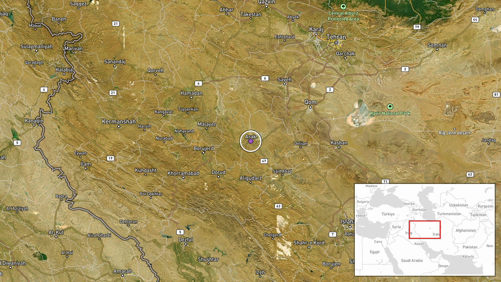 Humein, Markazi Province, Iran — Drone Shootdown location map