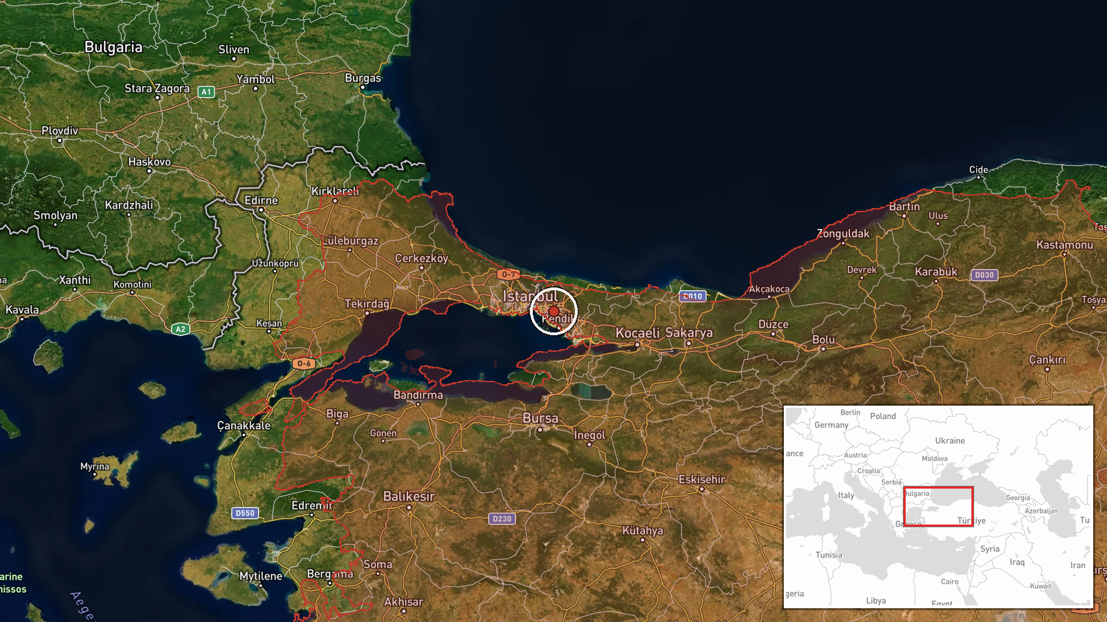 Sultanbeyli, Istanbul, Turkey — Security location map
