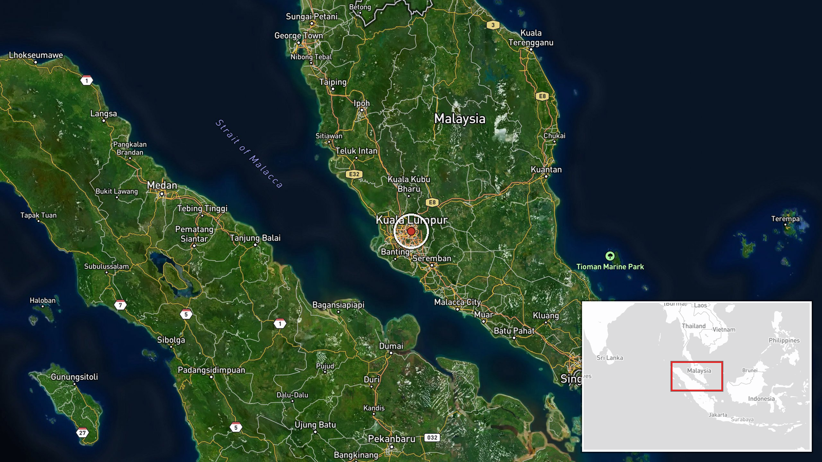Kuala Lumpur, Malaysia — Deployment location map