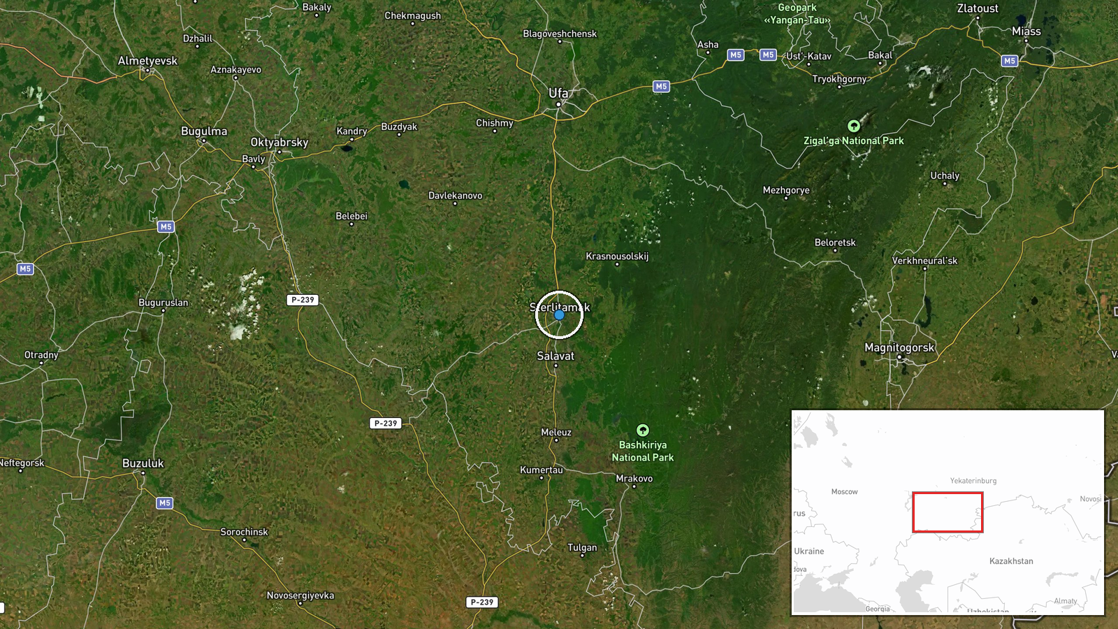 Sterlitamak, Bashkortostan, Russia — UAS Strike location map