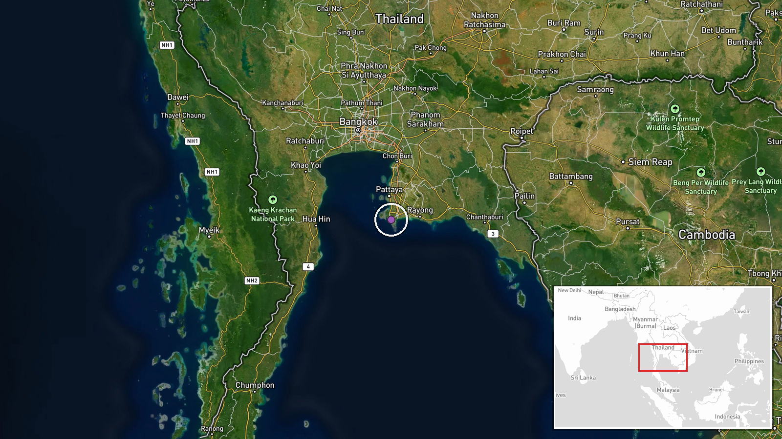 Laem Chabang Naval Base, Sattahip, Chon Buri, Thailand — Deployment location map