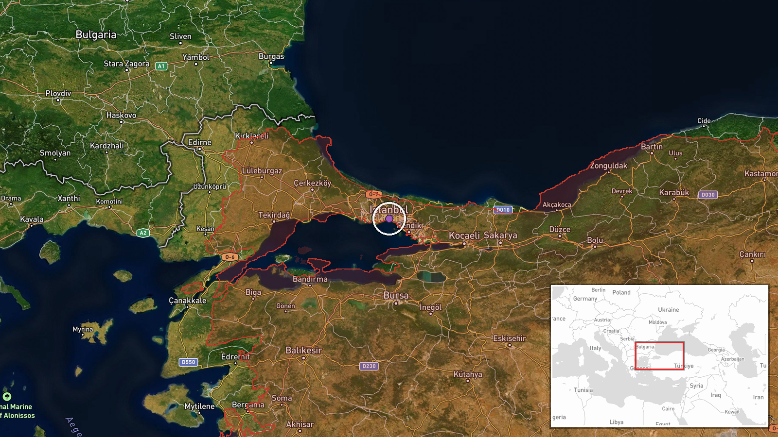 Istanbul, Turkey — Security location map