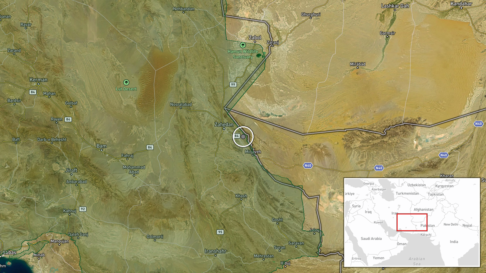 Balochistan, Pakistan — UAS Strike location map