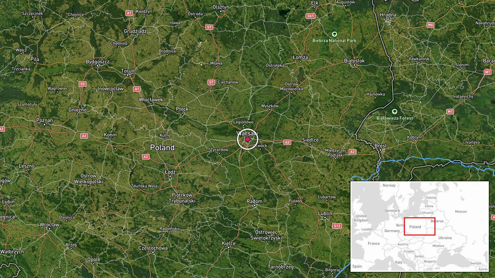 Warsaw, Poland — Deployment location map