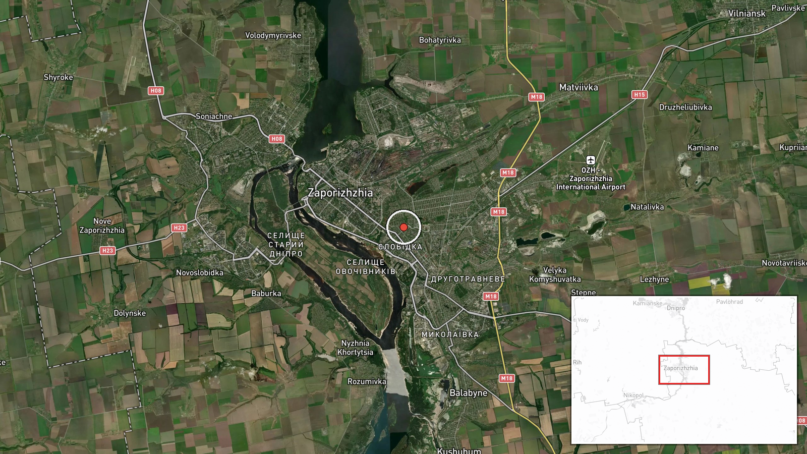 Zaporizhzhia Oblast, Ukraine — UAS Strike location map