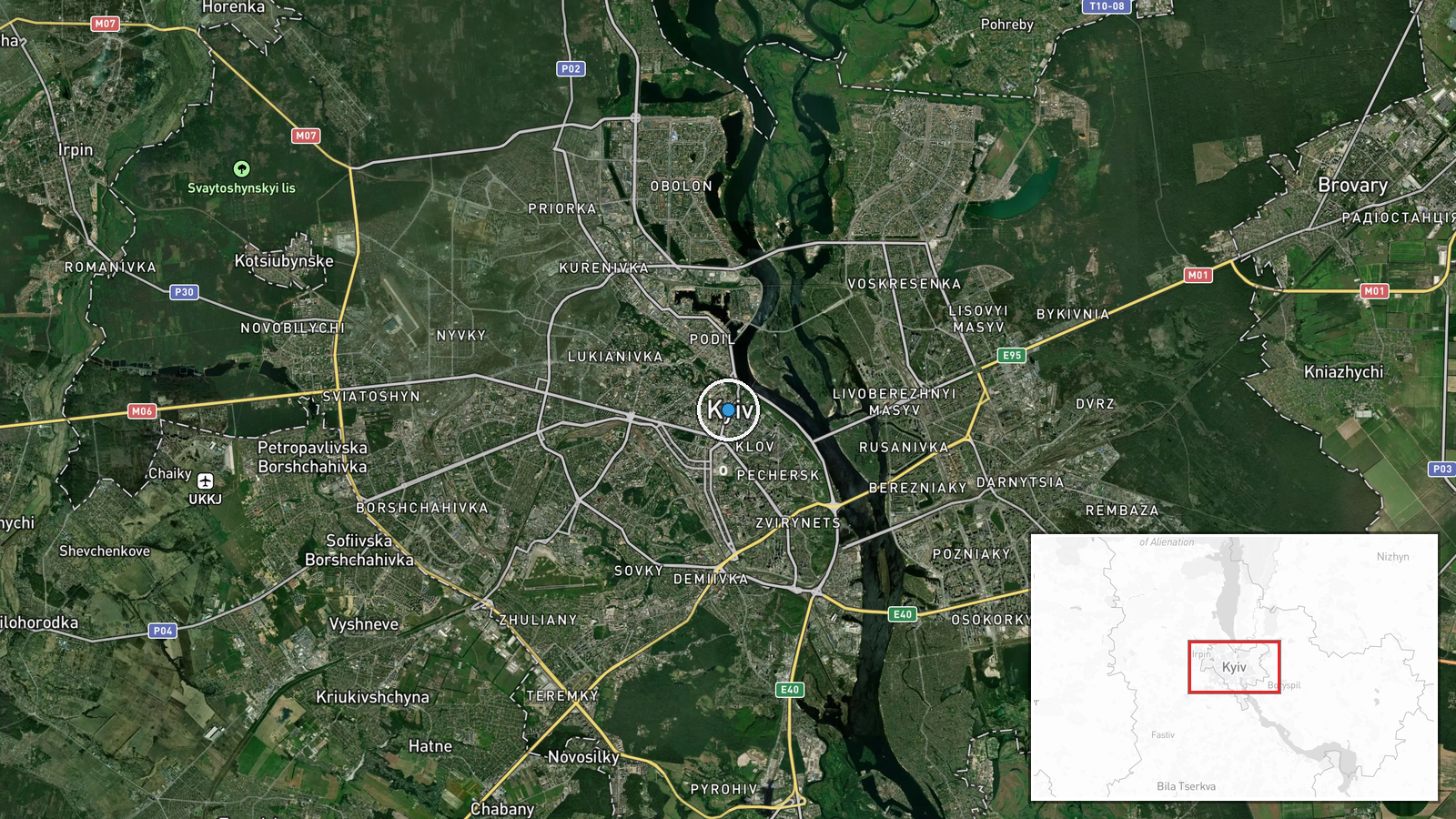 Kyiv, Ukraine — UAS Strike location map