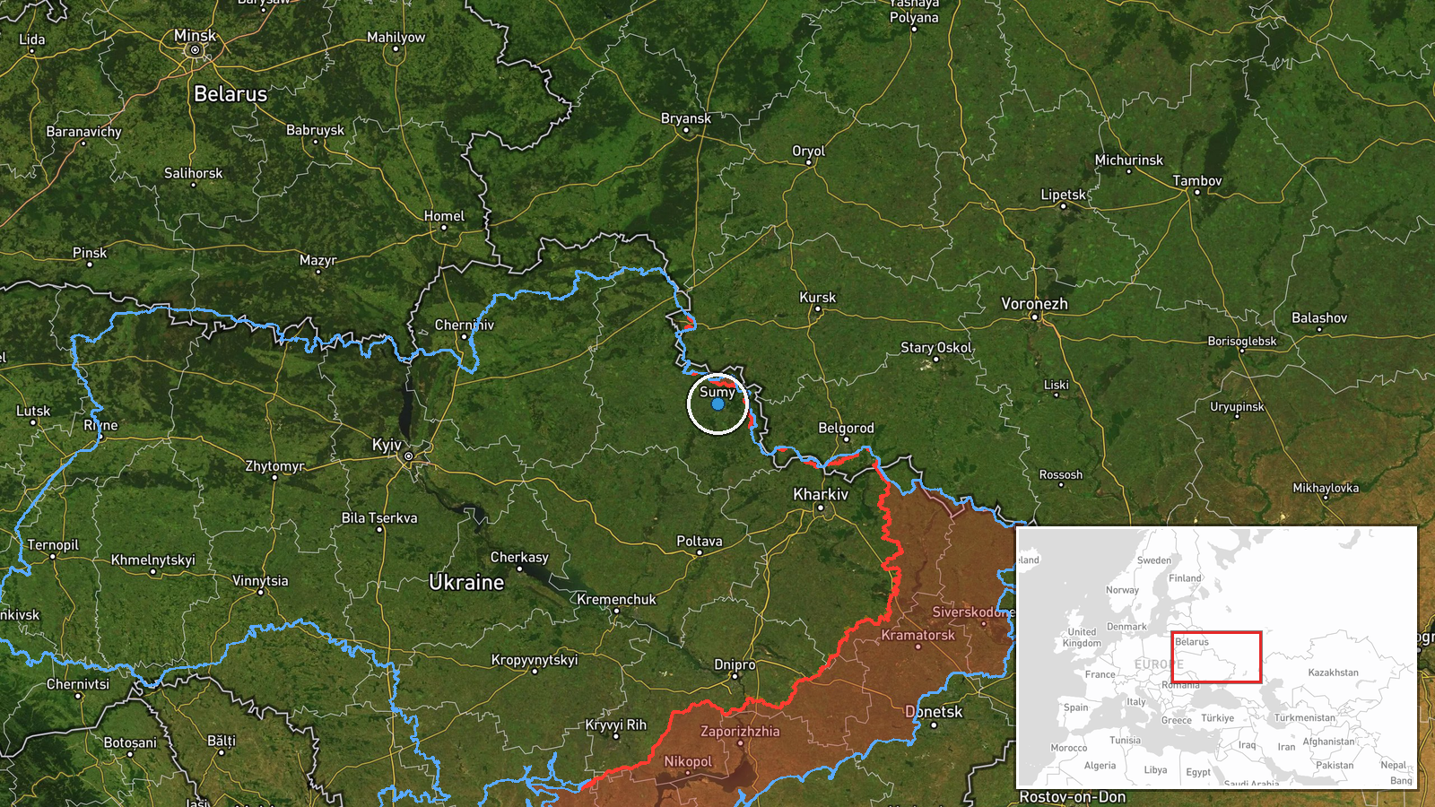 Khotyn, Sumy Oblast, Ukraine — FPV Drone location map