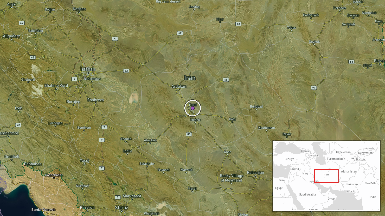 Near Tabriz, East Azarbaijan Province, Iran — Security location map