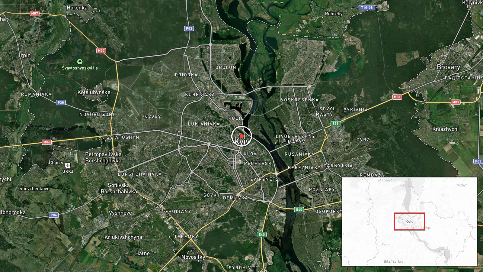 Kyiv, Kyiv City, Ukraine — UAS Strike location map
