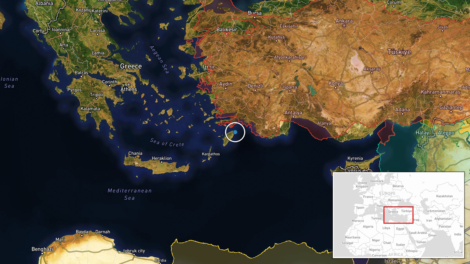 Meis Island (Kastellorizo), Greece — Deployment location map