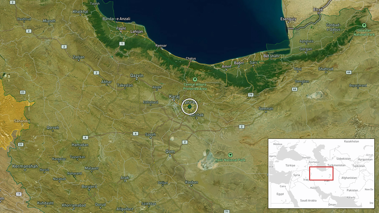 Tehran, Iran — Deployment location map