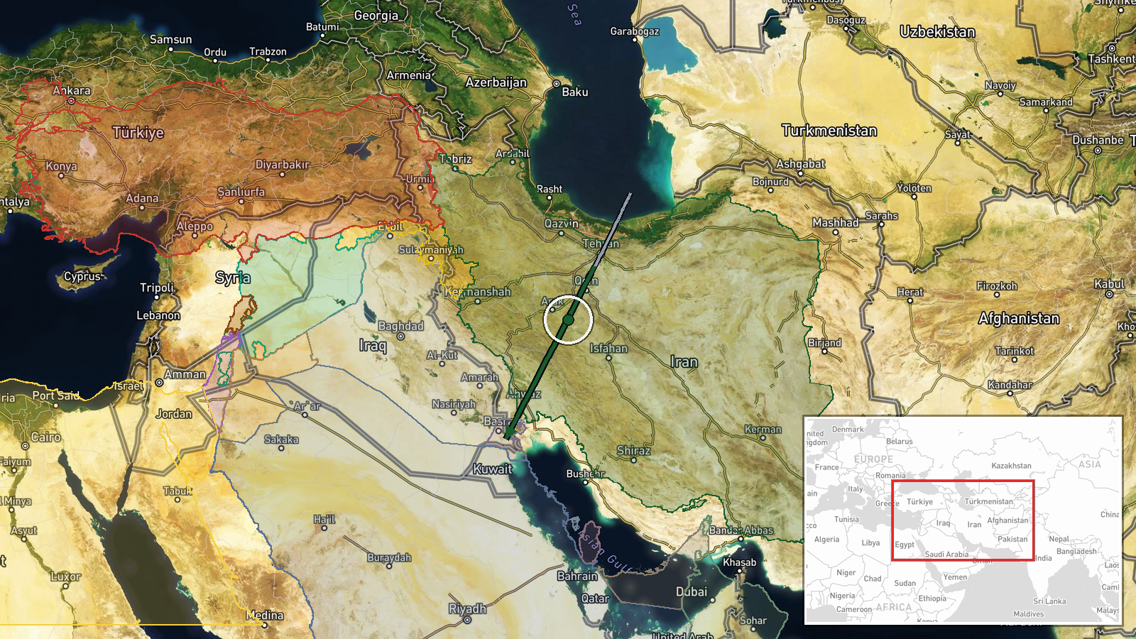 Al-Jahrah Air Base, Kuwait — Ballistic Missile location map