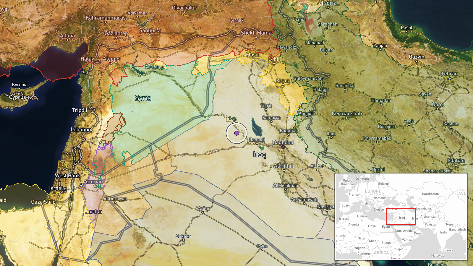 Al Asad Air Base, Anbar, Iraq — Deployment location map