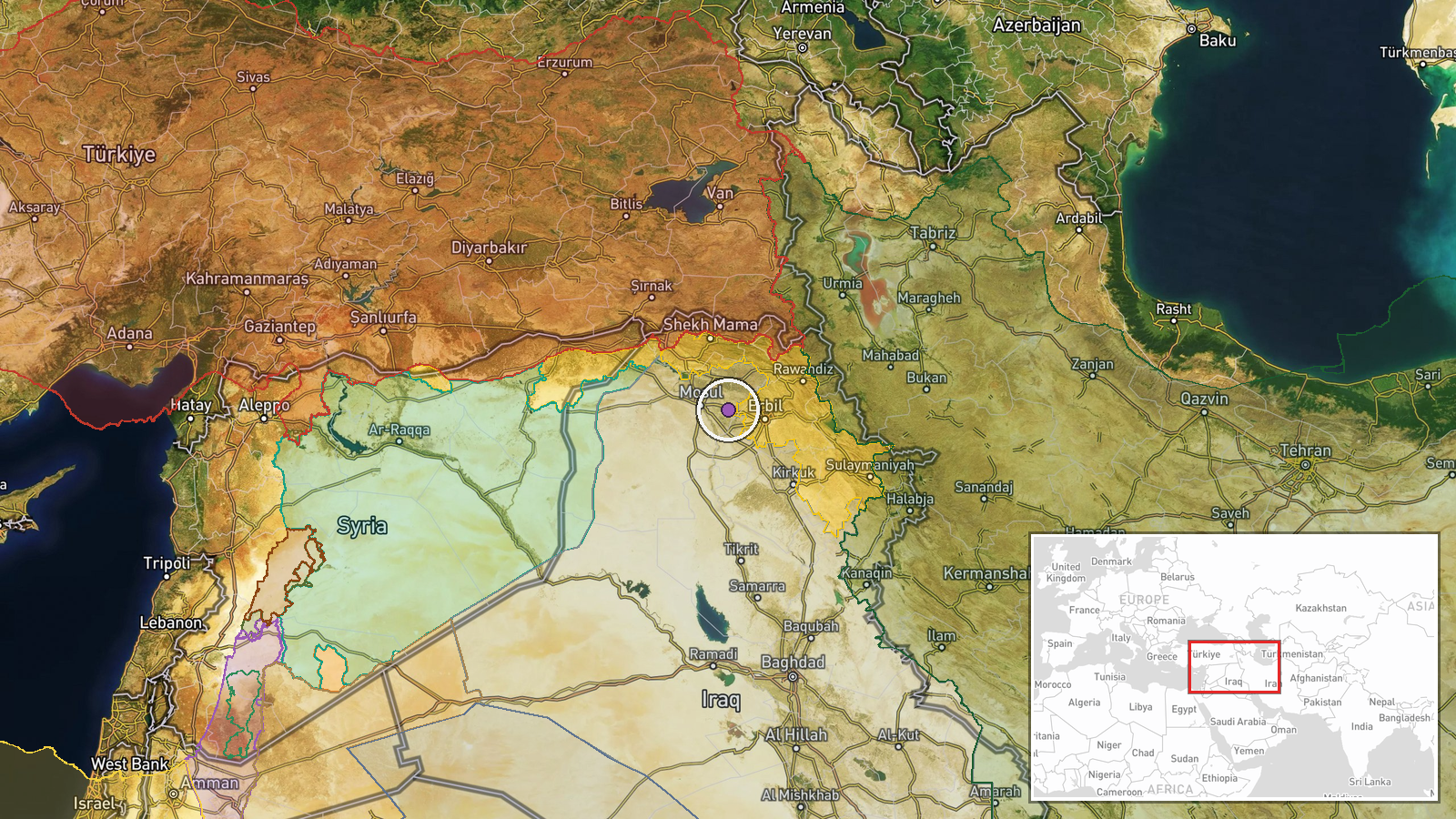 Northern Iraq — Deployment location map