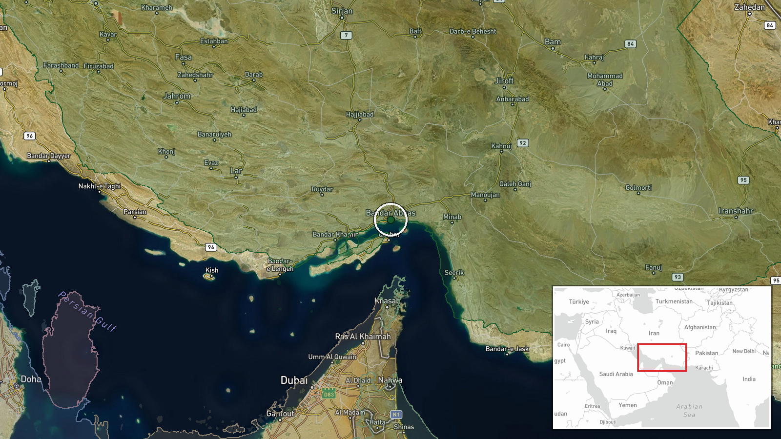 Bandar Abbas, Hormozgan, Iran — Report location map
