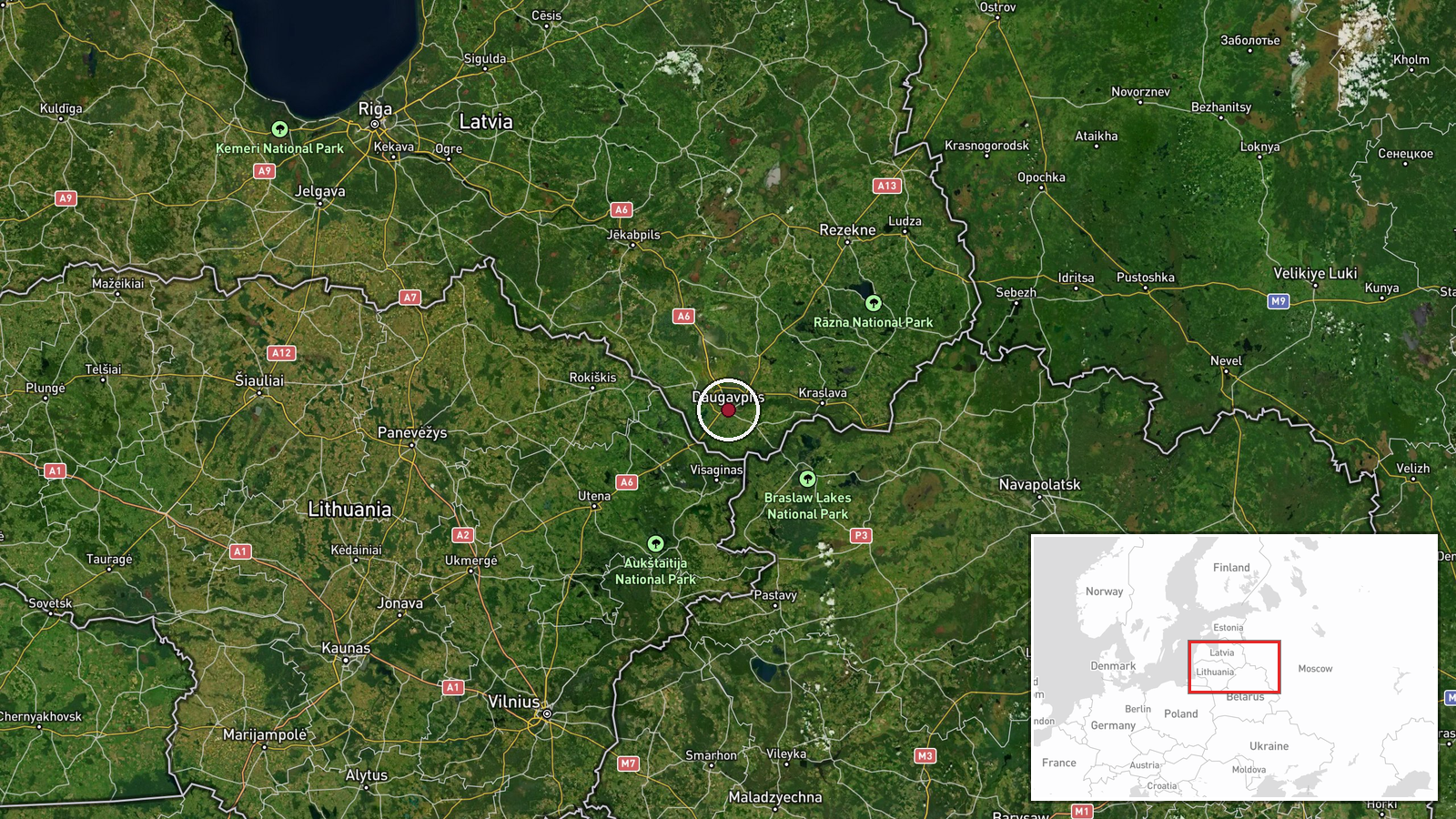 Pitkalne, Daugavpils District, Latvia — Security location map