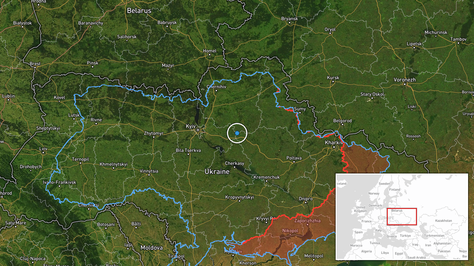 Kyiv, Ukraine — UAS Strike location map