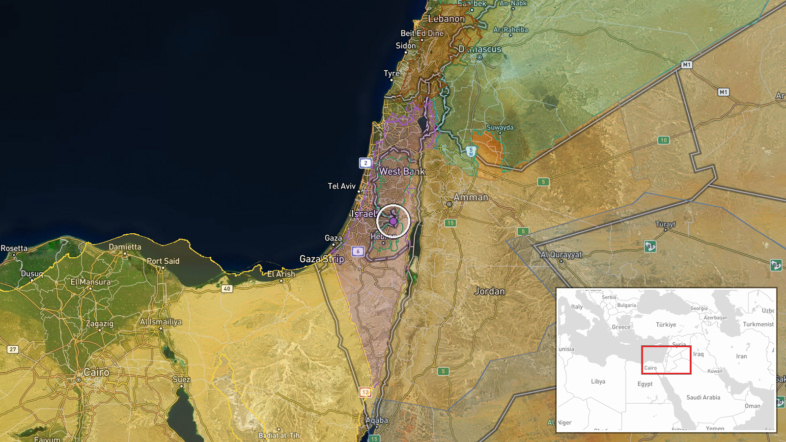 Al-Aqsa Mosque, Jerusalem, Israel — Security location map