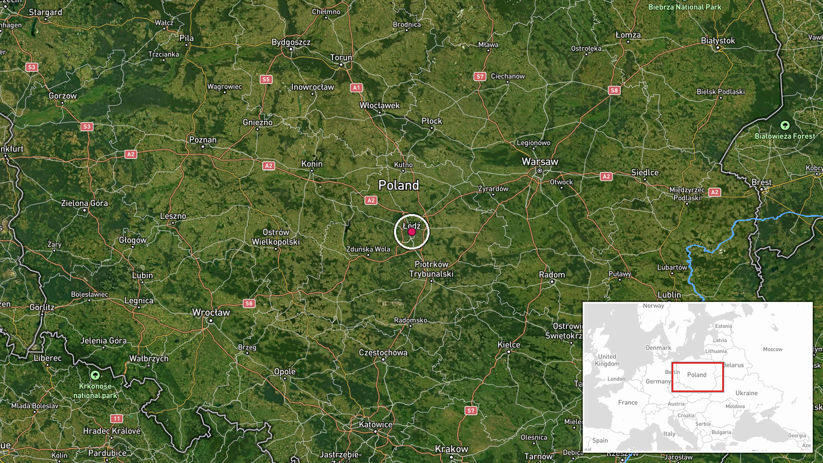 Warsaw, Poland — Air Defense location map