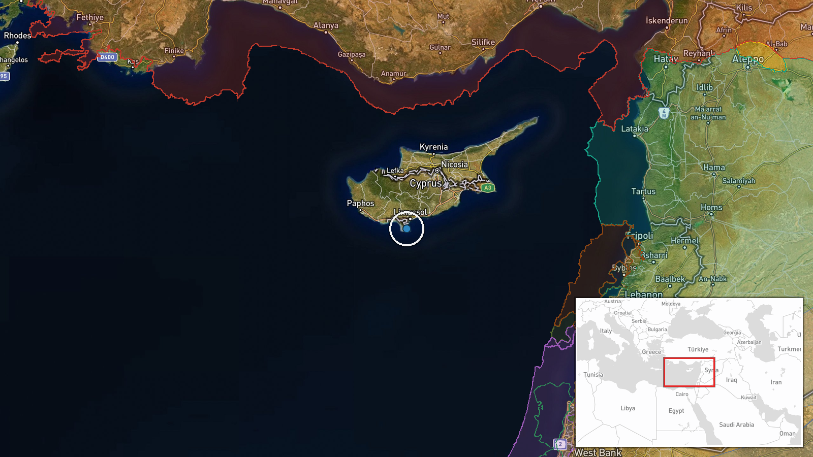 Akrotiri, Cyprus — Combat Aircraft location map