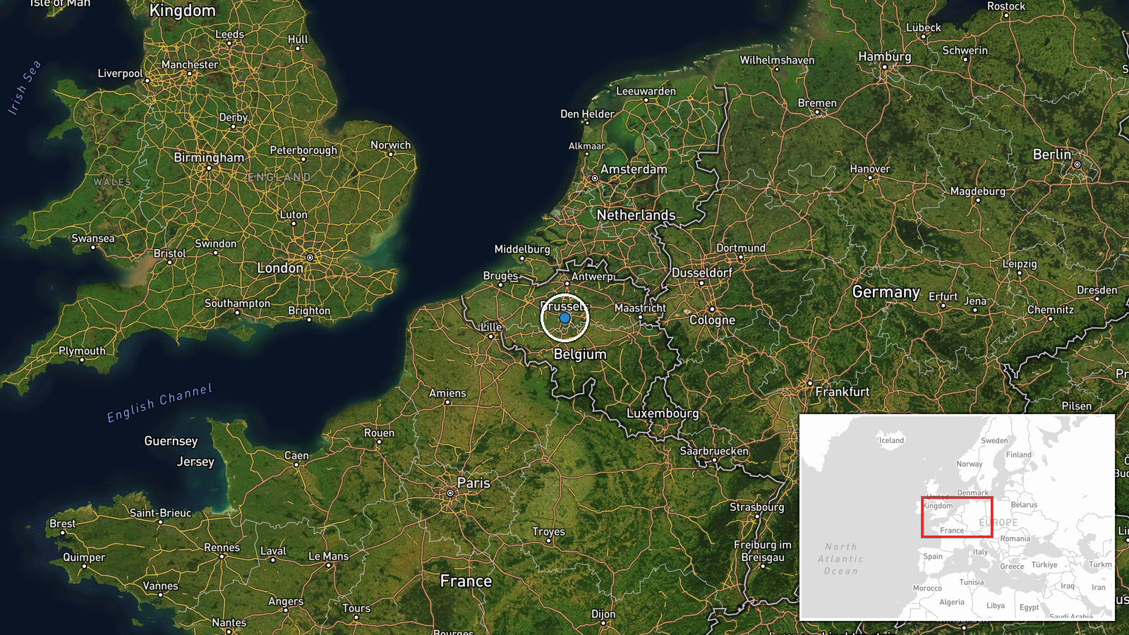 European Commission Headquarters, Brussels, Belgium — Humanitarian Aid location map