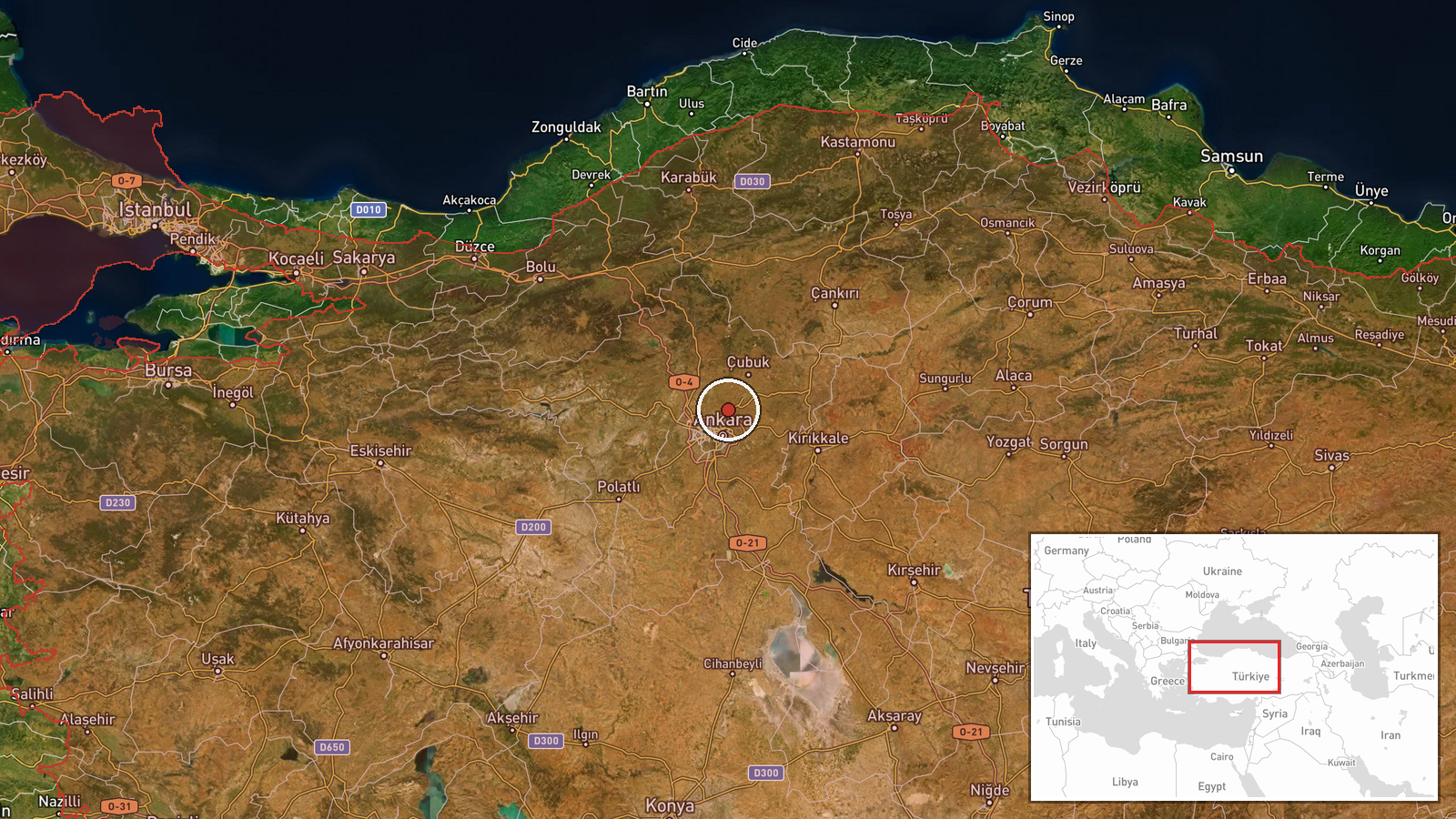 Baykar Makine Facility, Ankara, Turkey — Deployment location map