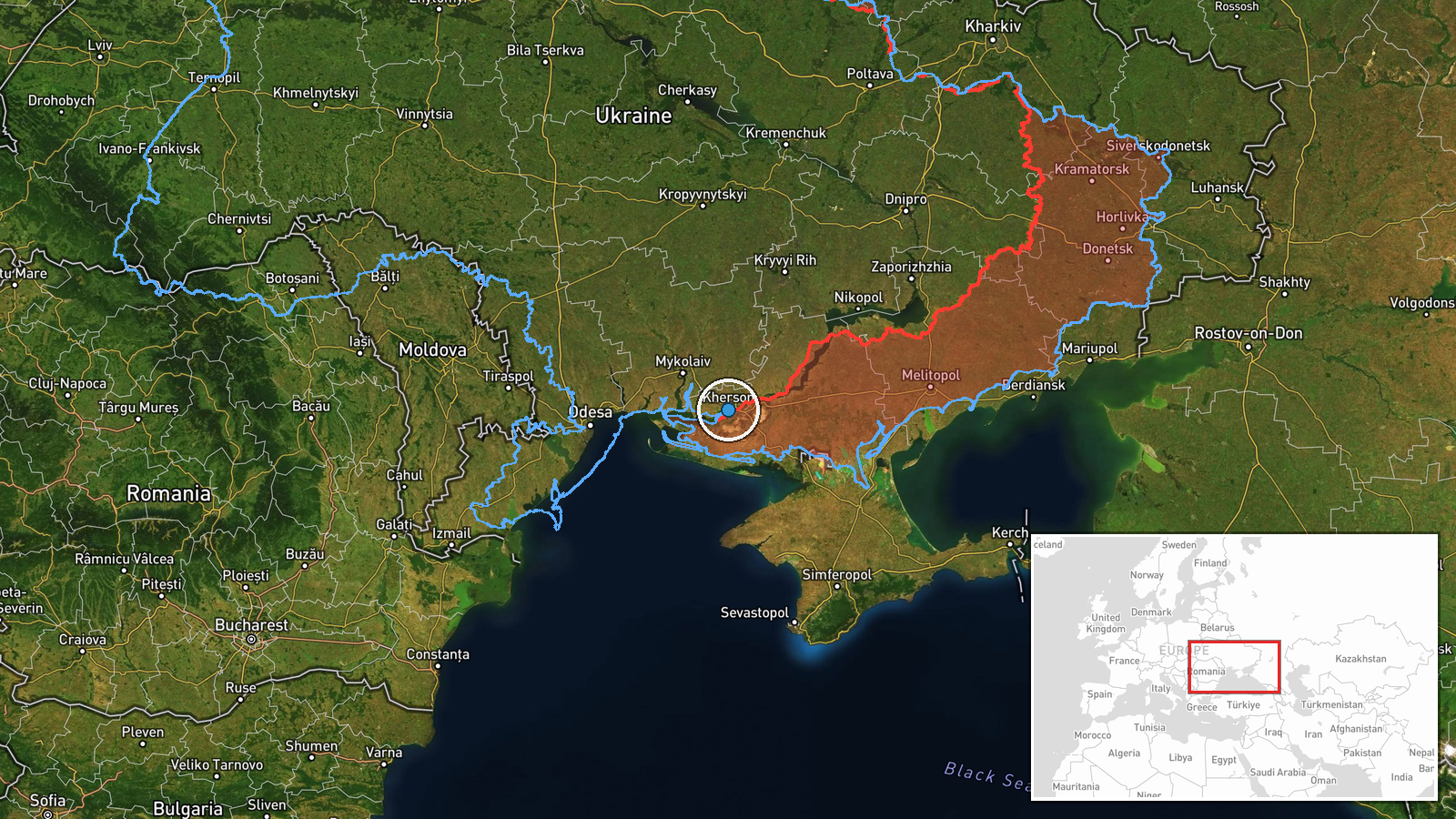 Kherson, Kherson Oblast, Ukraine — UAS Strike location map