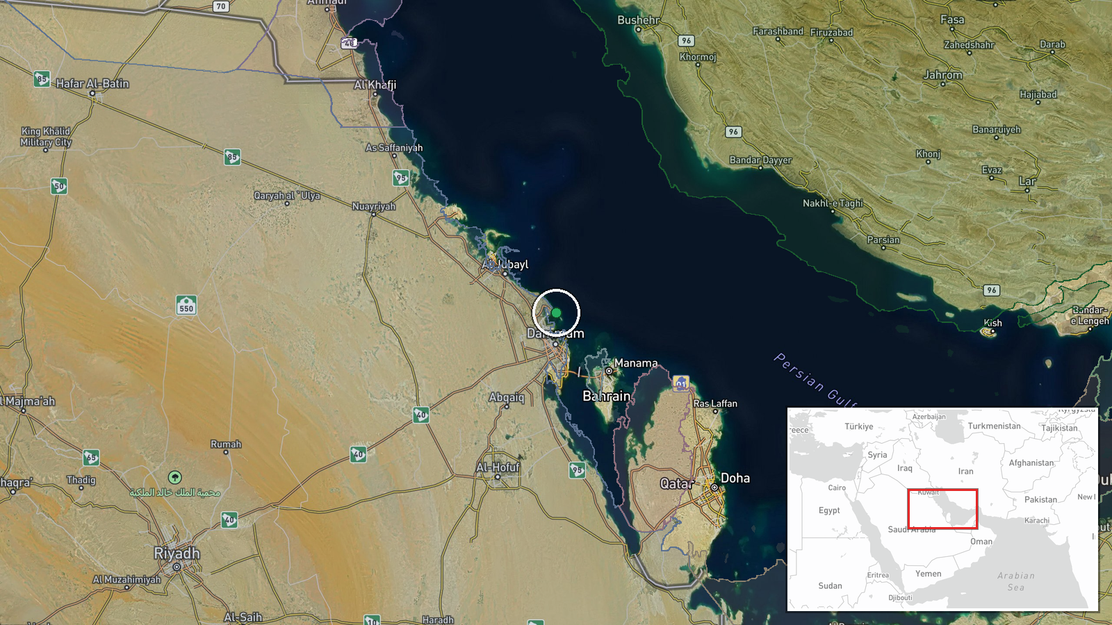 Riyadh, Riyadh Region, Saudi Arabia — Ballistic Missile location map