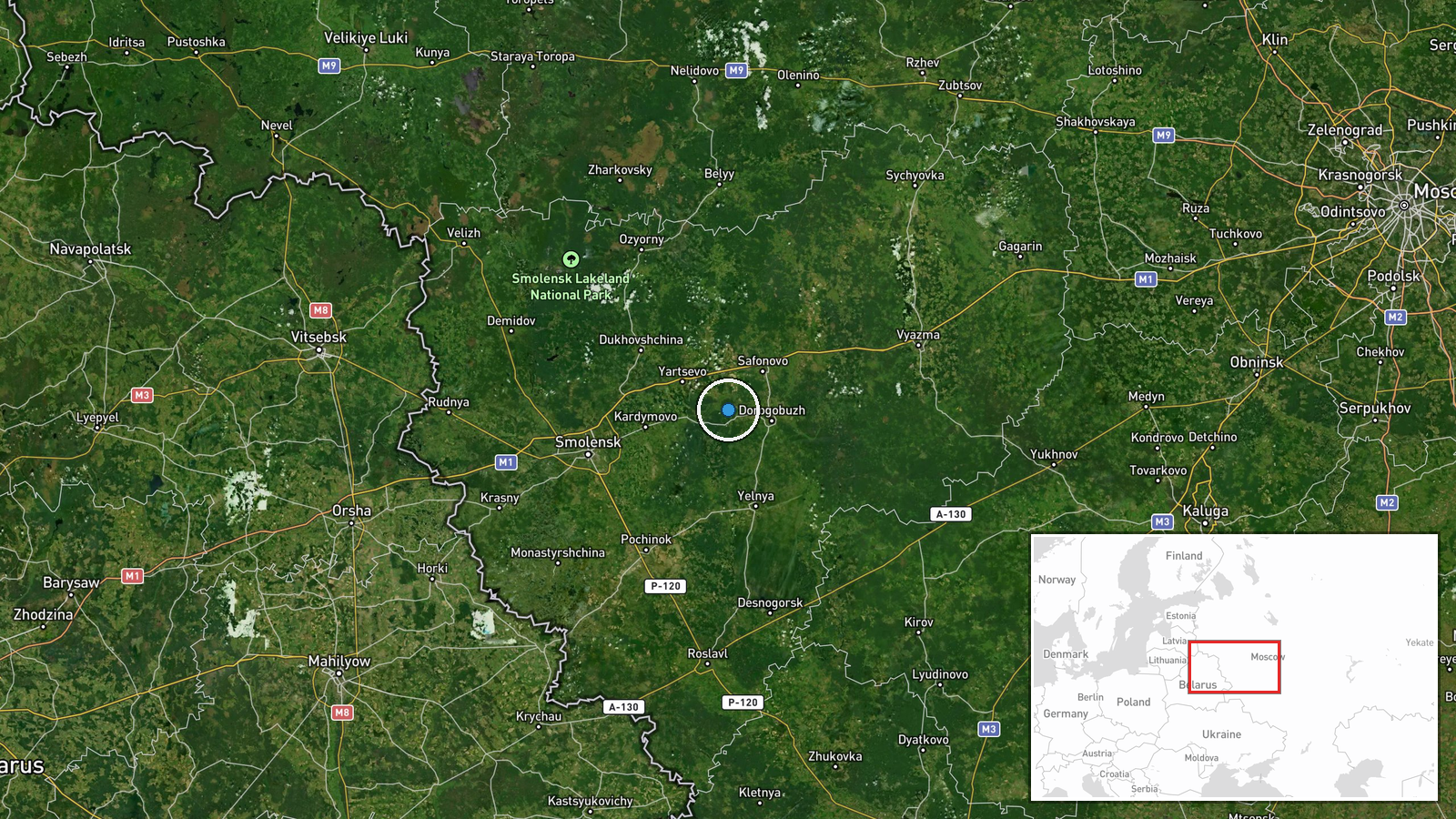 Smolensk Oblast, Russia — UAS Strike location map