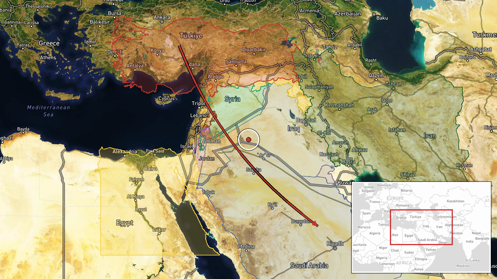 Riyadh, Saudi Arabia — Deployment location map