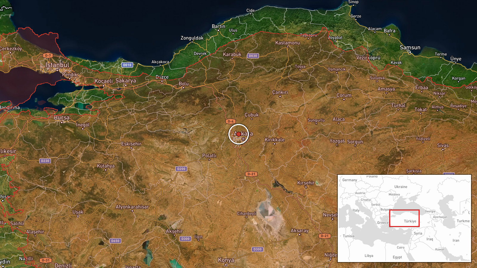 Mürted Air Base, Ankara, Turkey — Deployment location map