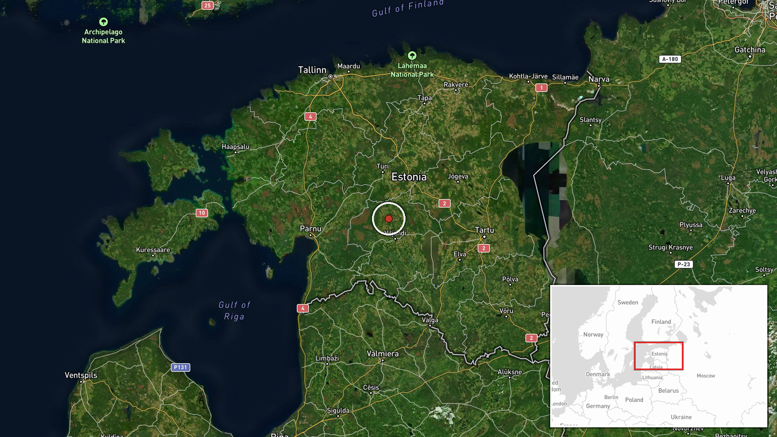 Estonian Airspace, Estonia — Combat Aircraft location map