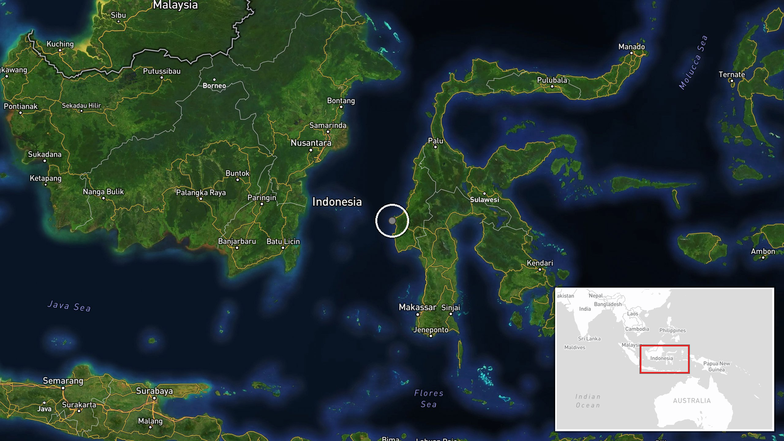 Indonesia — Military Exercise location map