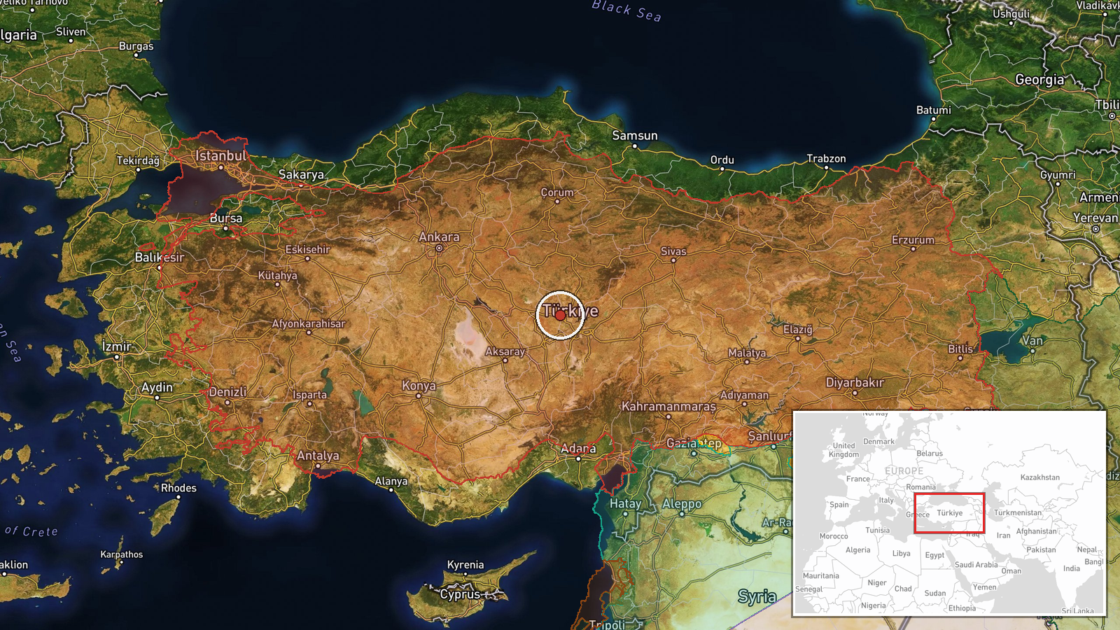 Turkey (location not reported) — Combat Aircraft location map
