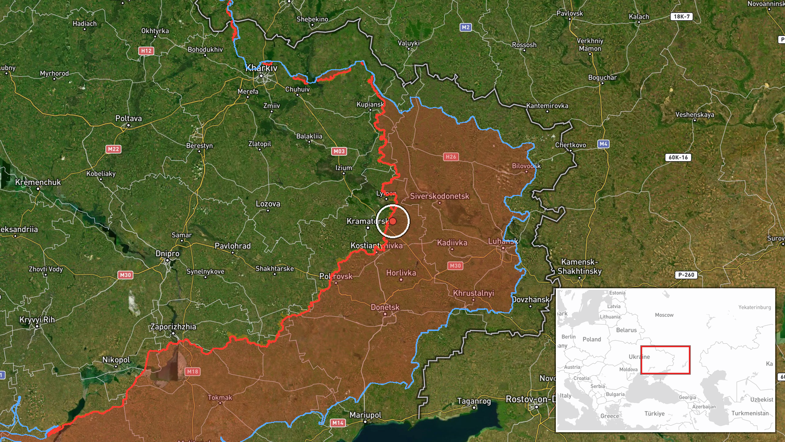 Kriva Luka, Donetsk Oblast, Ukraine sector, Ukraine — Combat location map