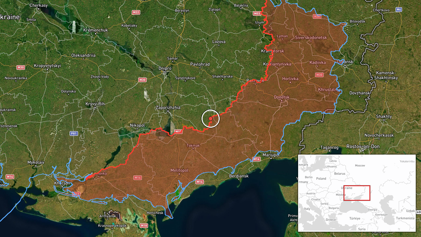 Tsvitkove, Zaporizhzhia Oblast, Ukraine sector, Ukraine
