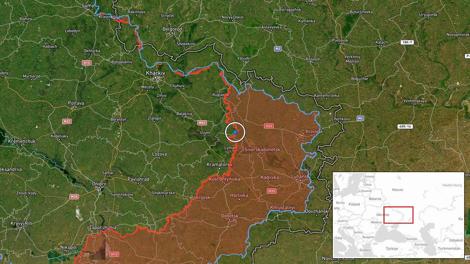 Hrekivka — Capture location map