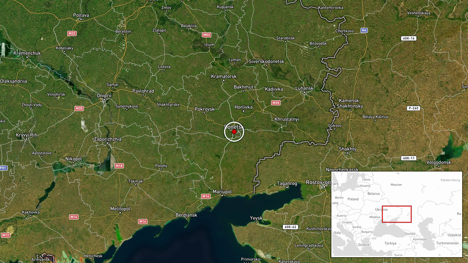 Konstantynivsk, Donetsk Oblast, Ukraine — Capture location map