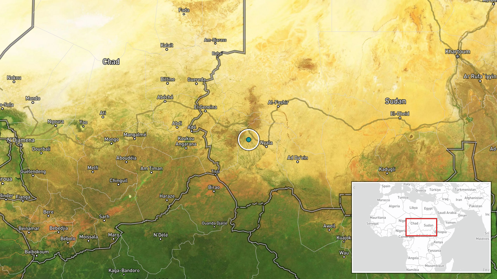Blil, South Darfur, Sudan — Police Operation location map