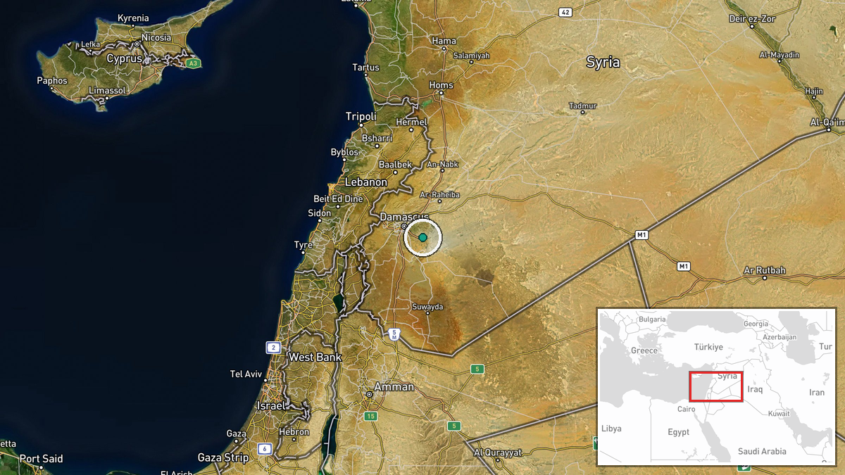 Damascus International Airport, Damascus, Syria — Deployment location map