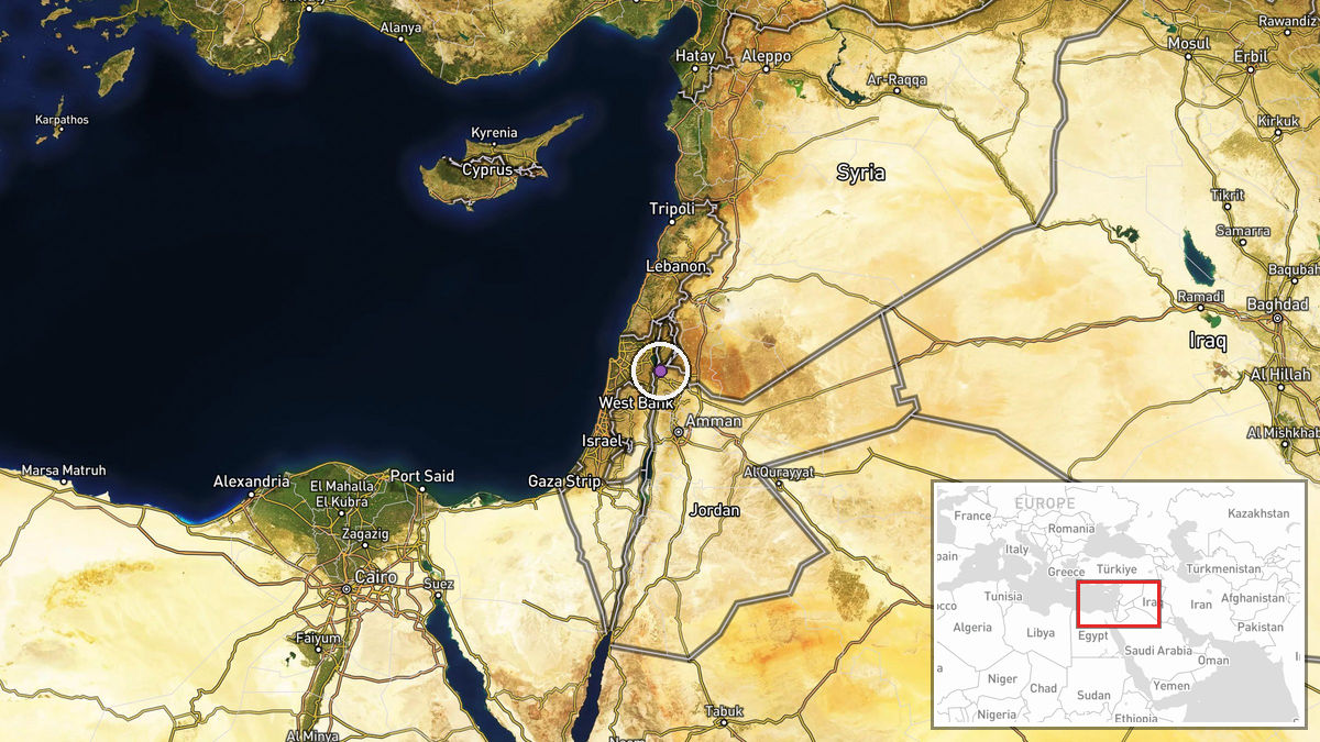 Al-Ajraf, Quneitra Countryside, Syria — Security location map