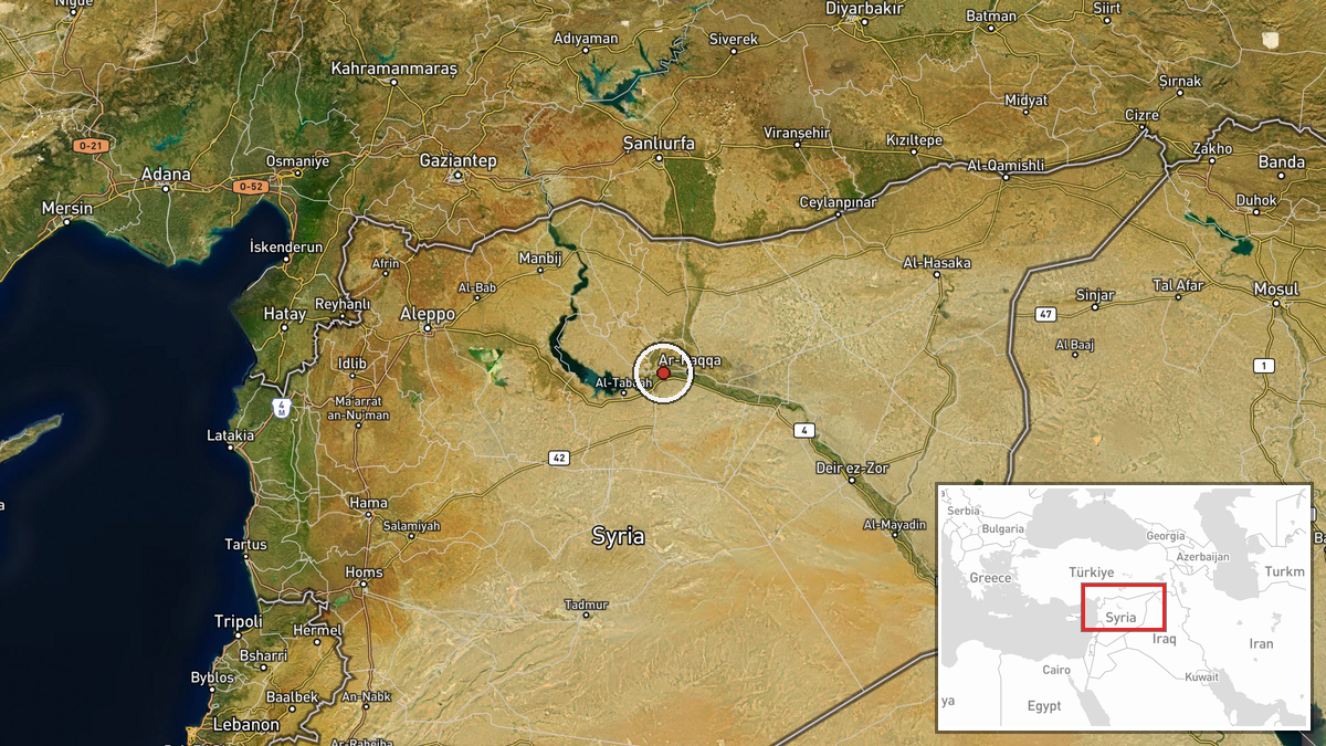 Euphrates River, Turkey-Syria Border — Diplomacy location map