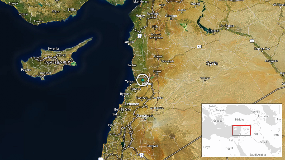 Homs Governorate, Syria — Humanitarian Aid location map