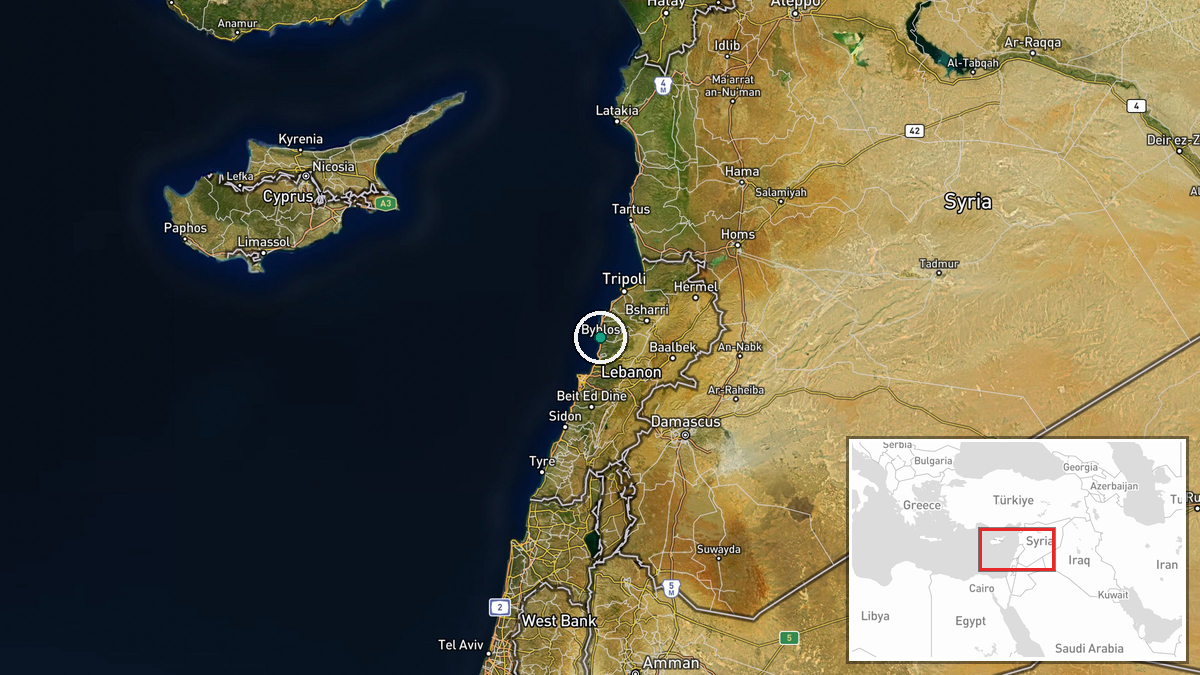 Amsheet, Jbeil Governorate, Lebanon — Security location map