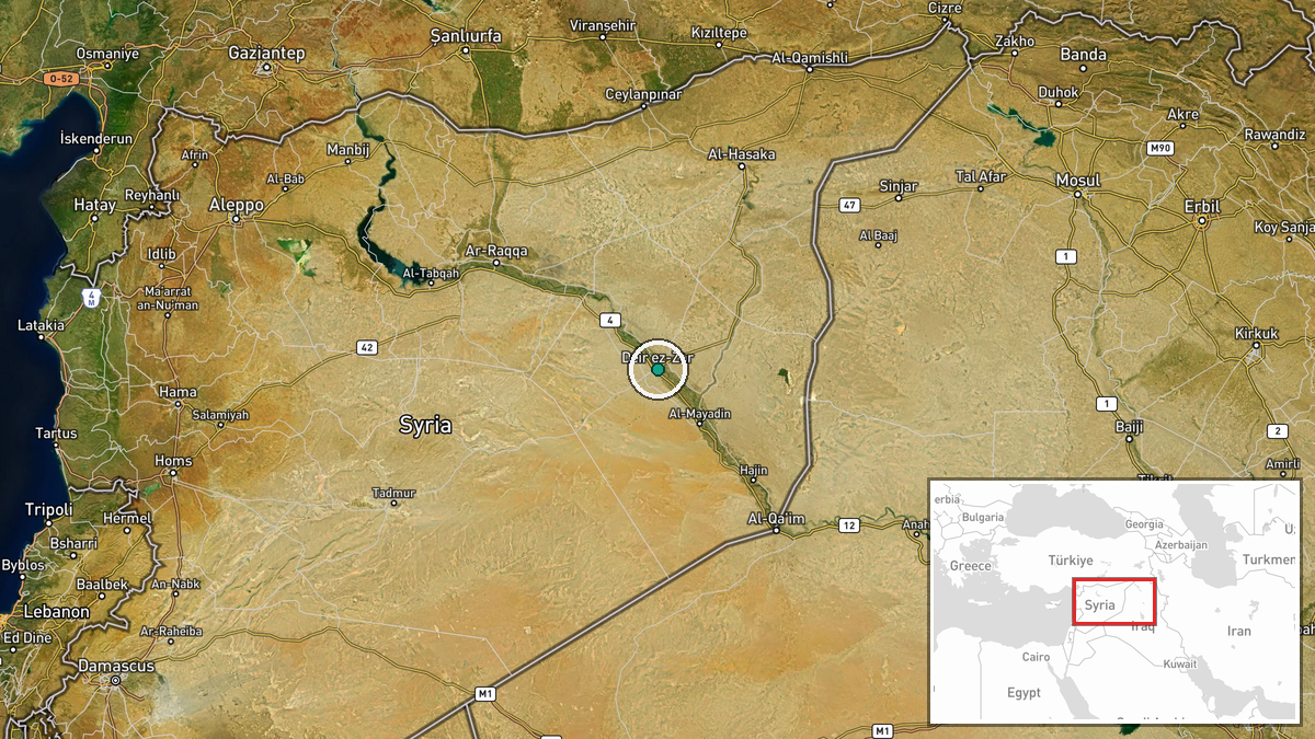 Deir ez-Zor, Deir ez-Zor Governorate, Syria — Deployment location map