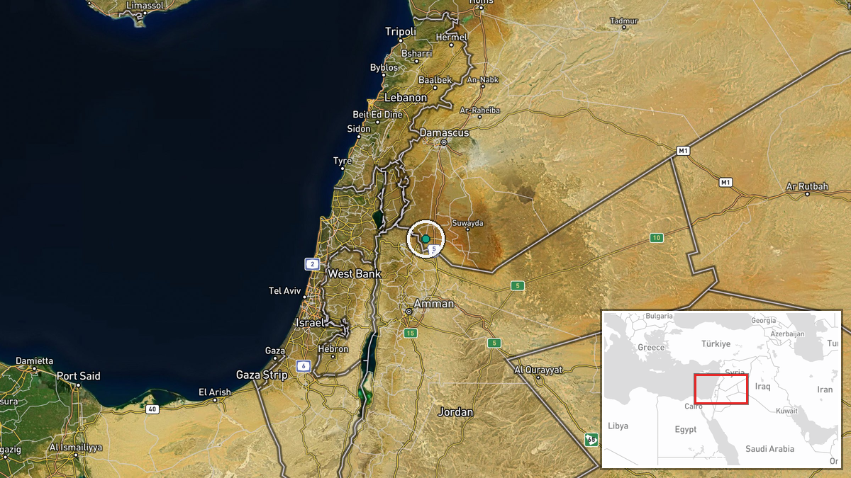 Daraa, Syria — Security location map